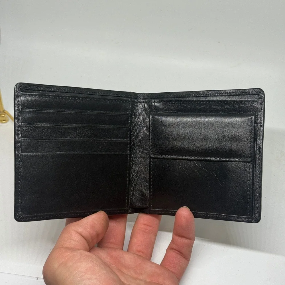 Black Python‎ Snakeskin Bi Fold Wallet with Coin Pouch Never Worn